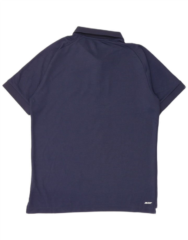 Polo grafica da uomo New Balance in poliestere blu navy medio