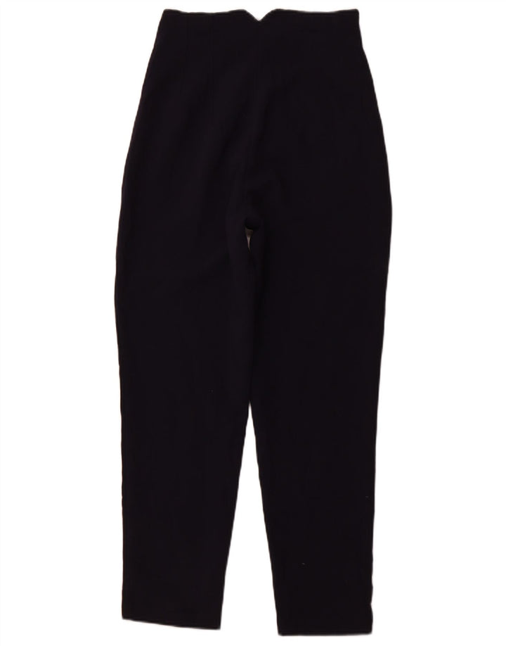 Pantaloni casual affusolati a vita alta da donna ZARA XS W24 L26 Blu navy