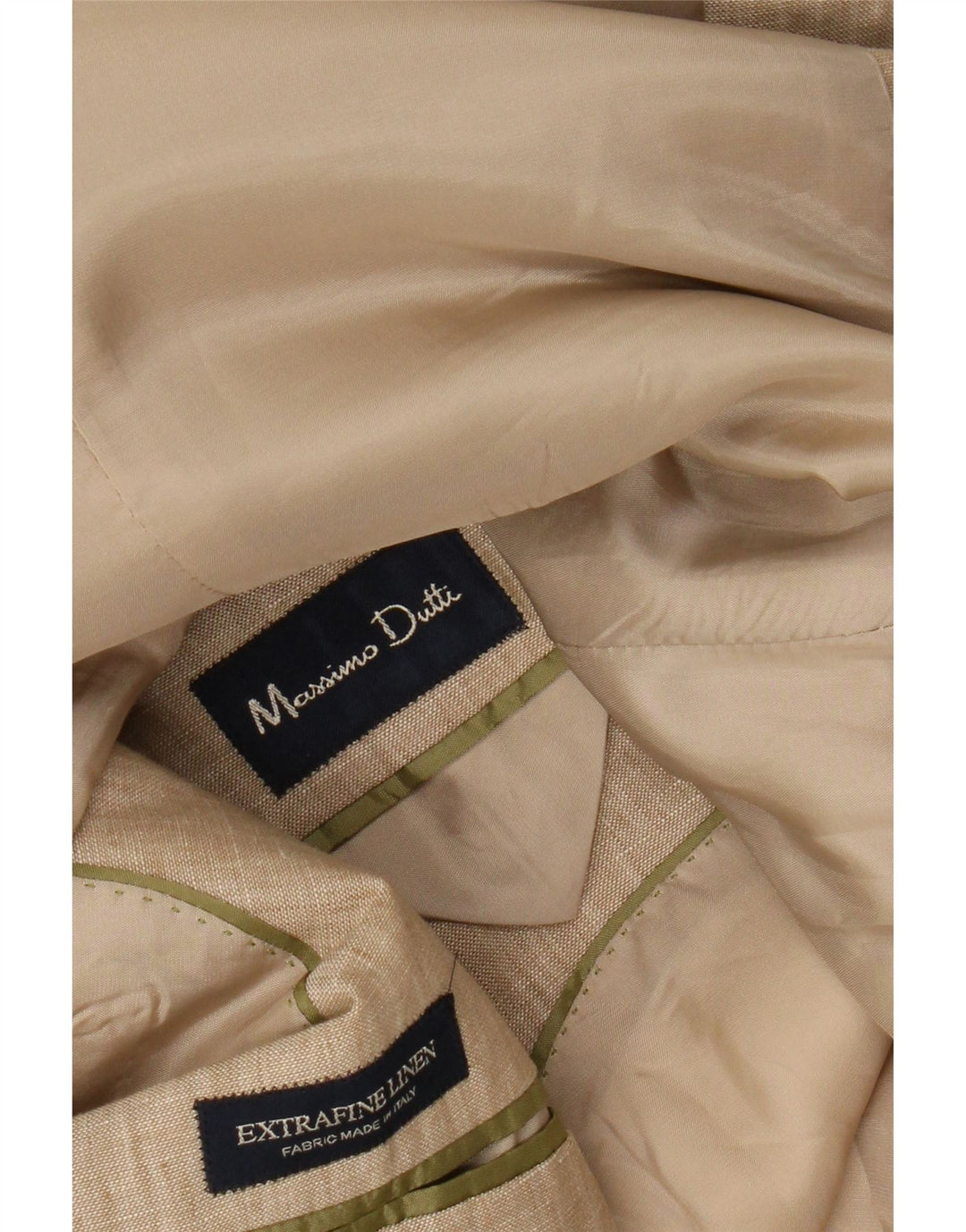 MASSIMO DUTTI Giacca blazer da uomo a 3 bottoni UK 38 Lino beige medio