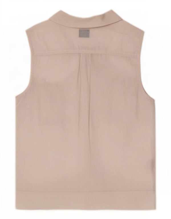 Max & Co. Camicetta senza maniche da donna IT 40 Small Lino bianco