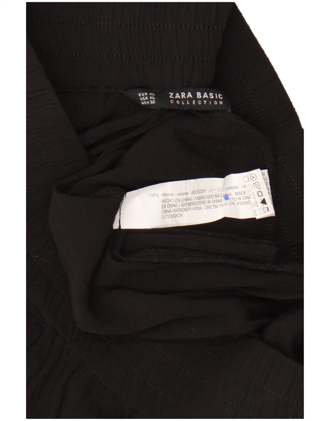 Pantaloncini Zara Donna XL W32 Viscosa Nera