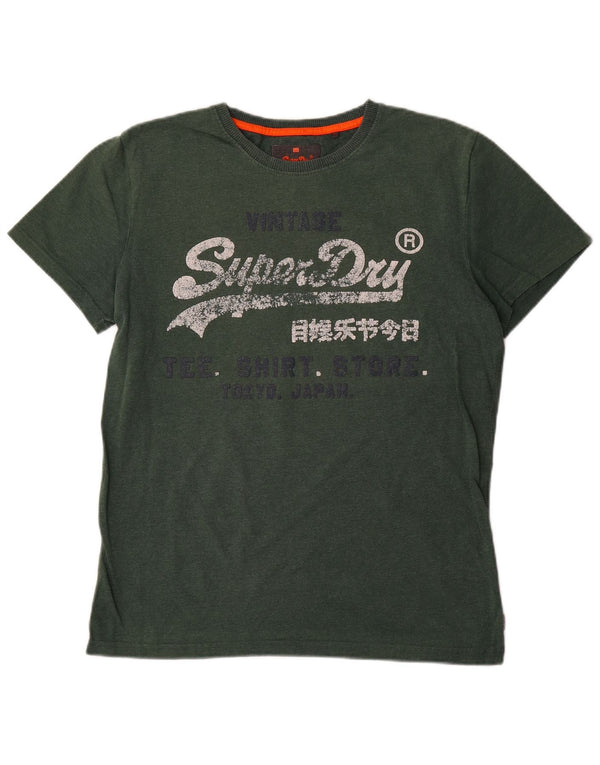 Superdry Mens Graphic T-Shirt Top Large Green