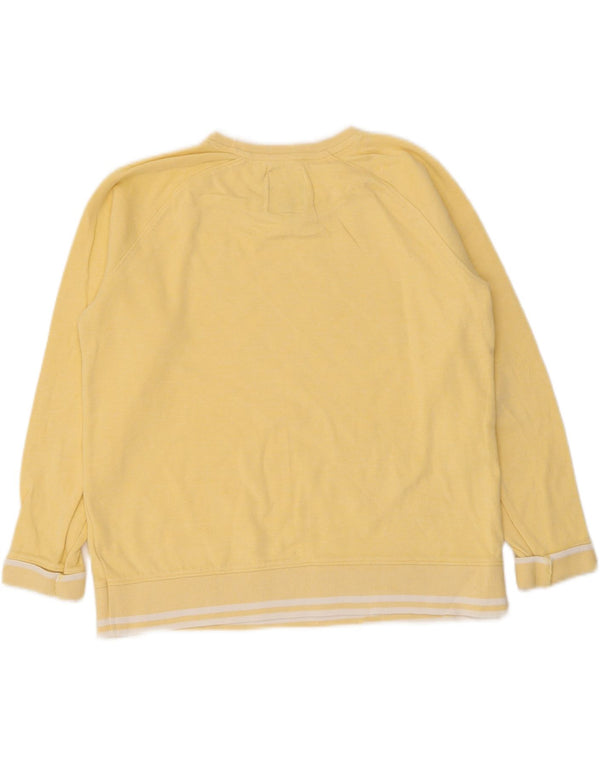 Crew Clothing Felpa da donna Maglione UK 12 Cotone a righe gialle medie