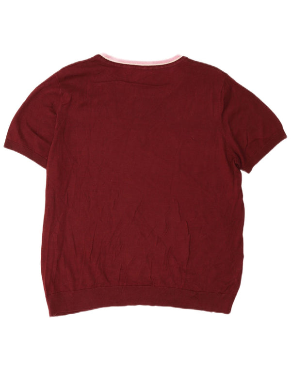 Maglione maglione con scollo a barca da fine settimana da donna Max Mara UK 16 grande bordeaux