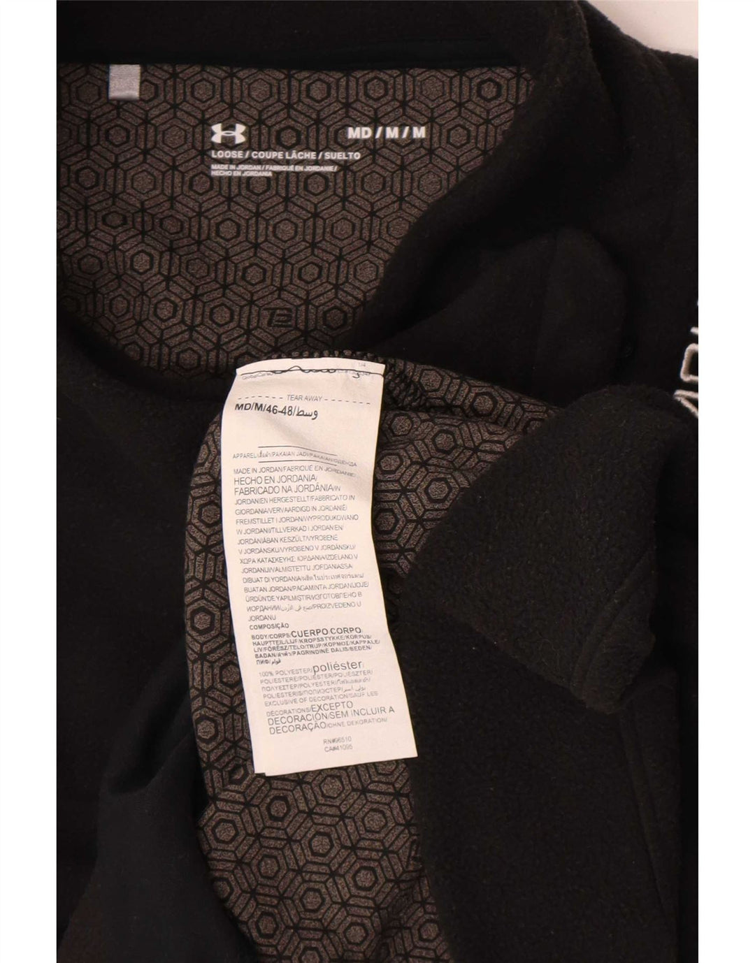 Maglione in pile da donna con collo con zip grafica Under Armour UK 14 medio nero