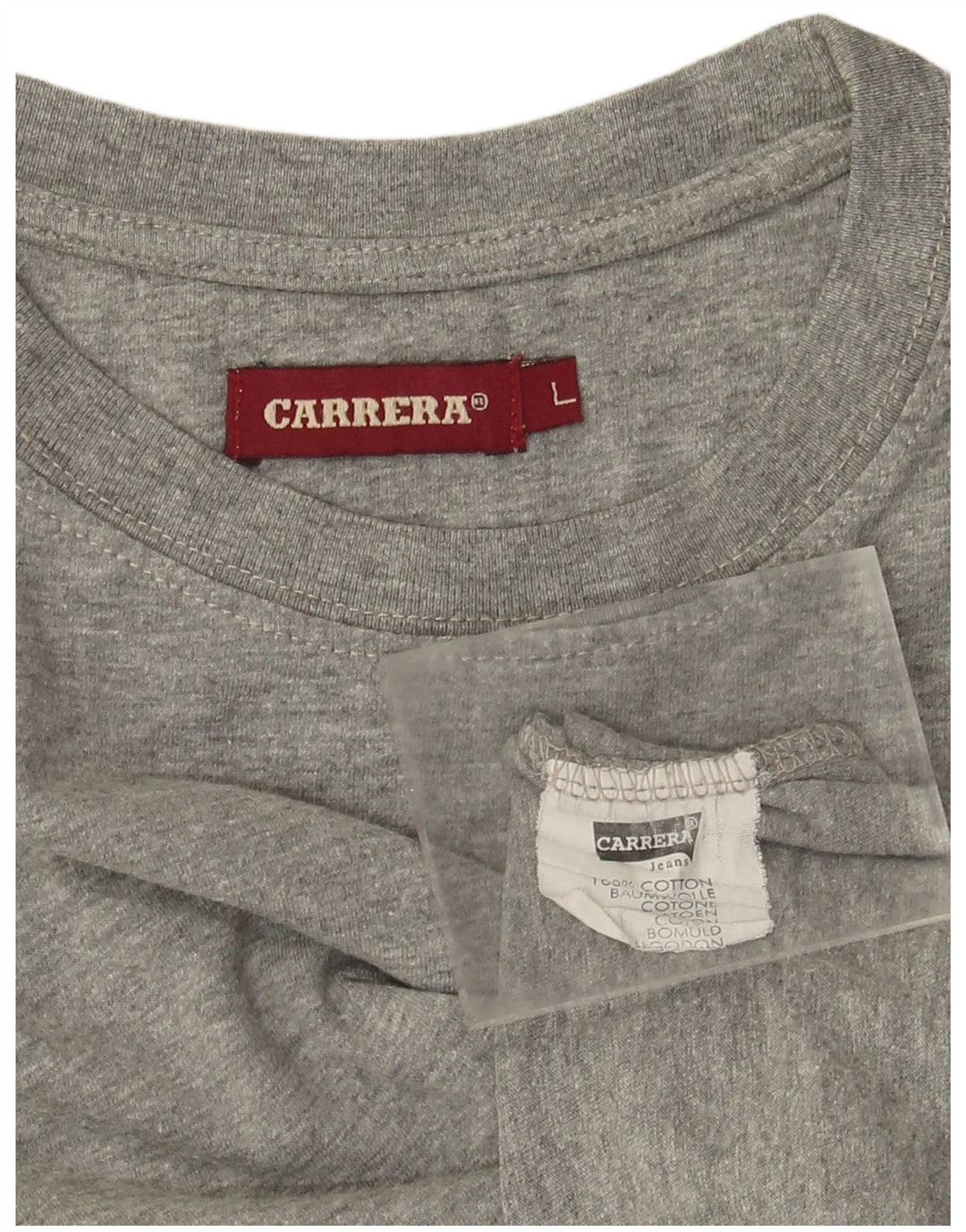 T-shirt da donna Carrera Top UK 16 grande cotone chiazzato grigio