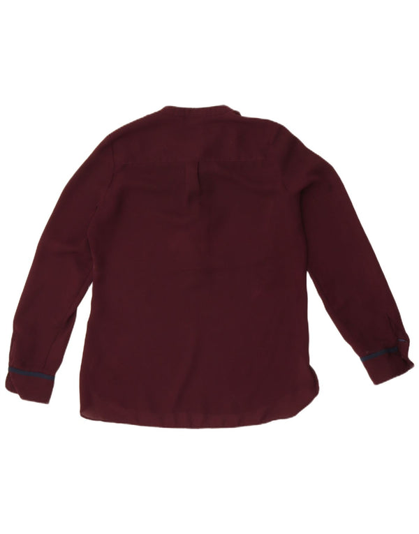 Camicetta a maniche lunghe da donna Tommy Hilfiger Top US 4 Small Bordeaux Poliestere