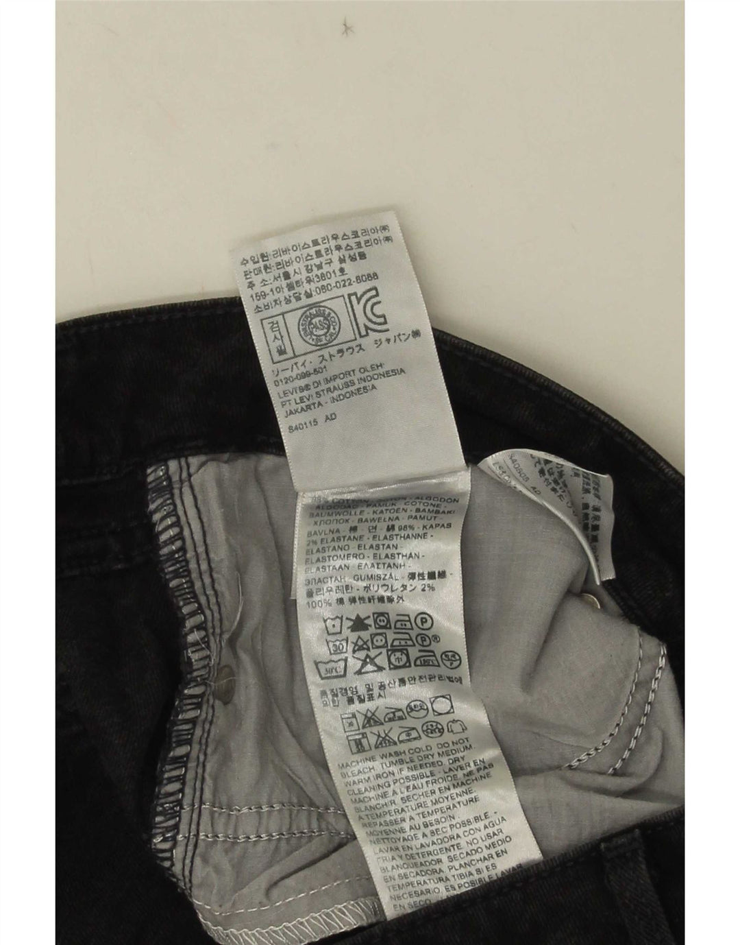 Jeans skinny da donna Levi's W30 L32 cotone nero