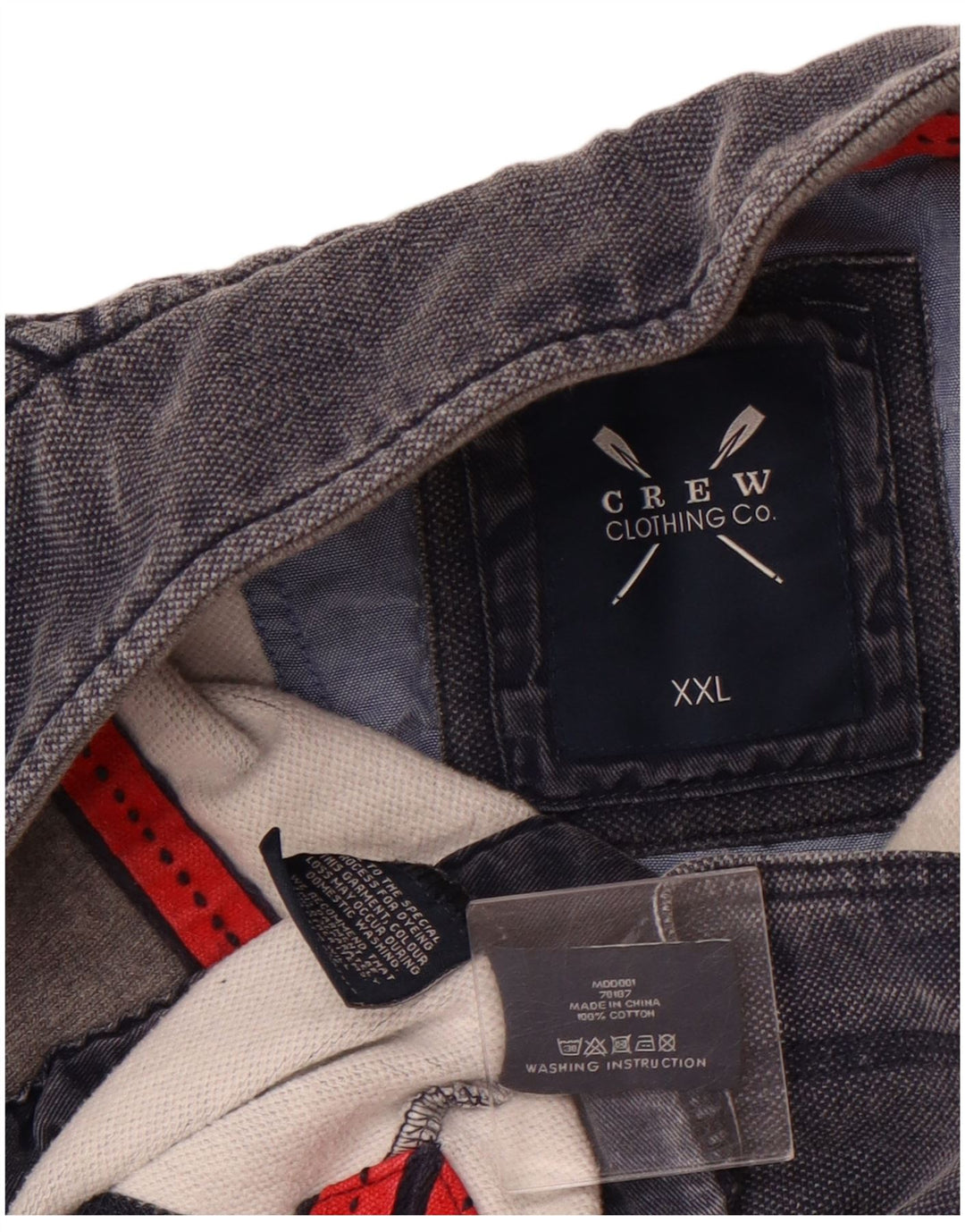 Crew Clothing Felpa con collo con zip da uomo Maglione 2XL Cotone blu navy