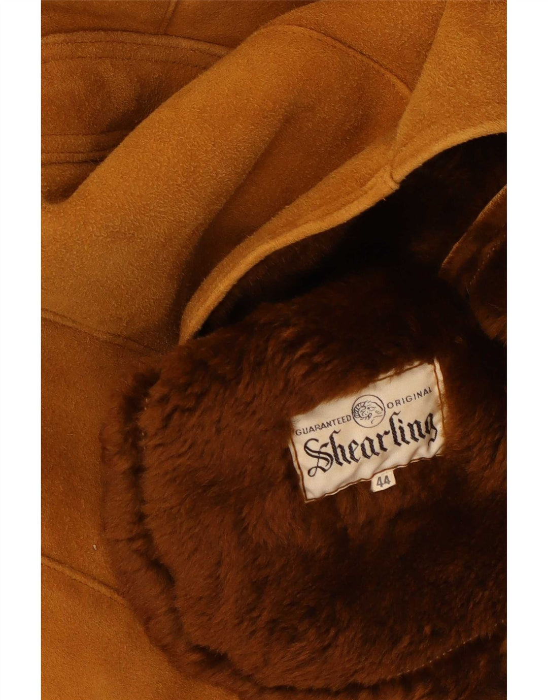 Giacca in shearling da donna vintage IT 44 Marrone medio