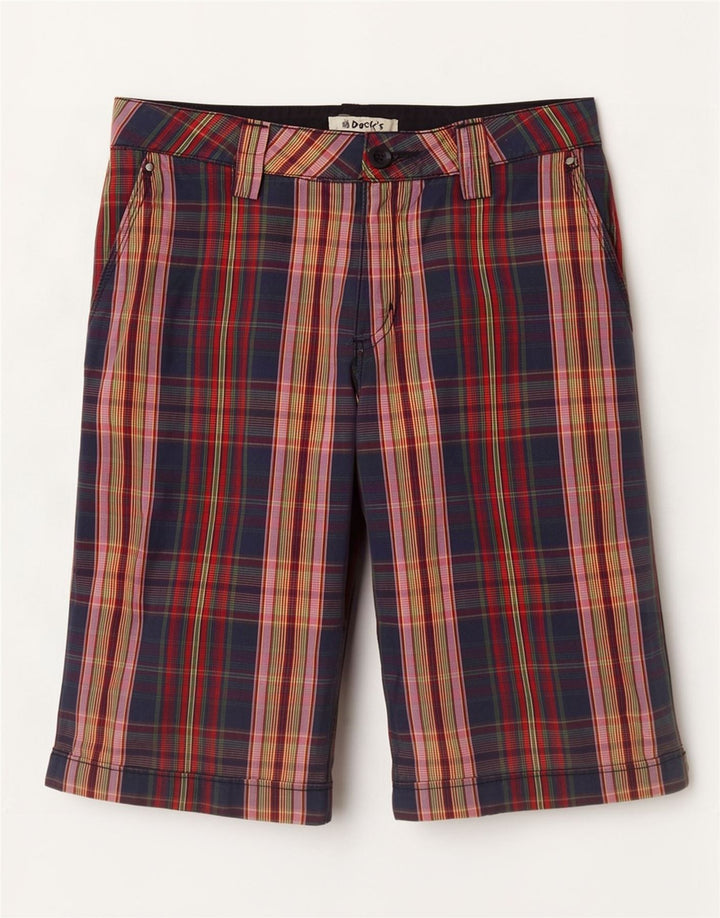 Pantaloncini chino da uomo di Dack IT 44 XS W30 in cotone a quadri multicolore