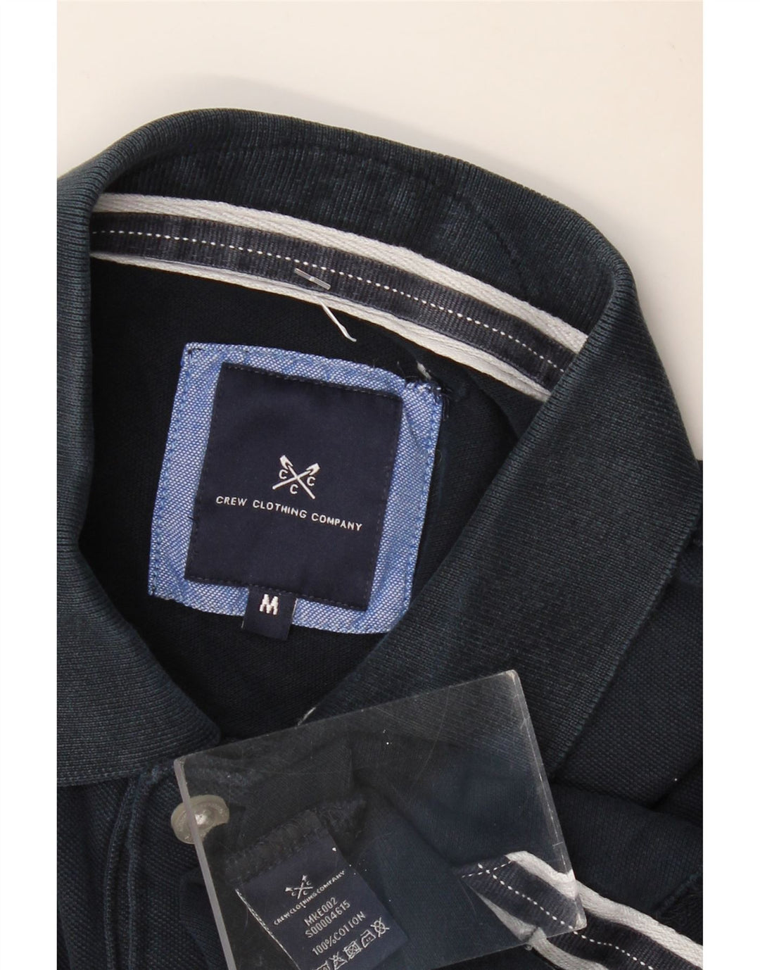 CREW CLOTHING Polo da uomo in cotone blu navy medio