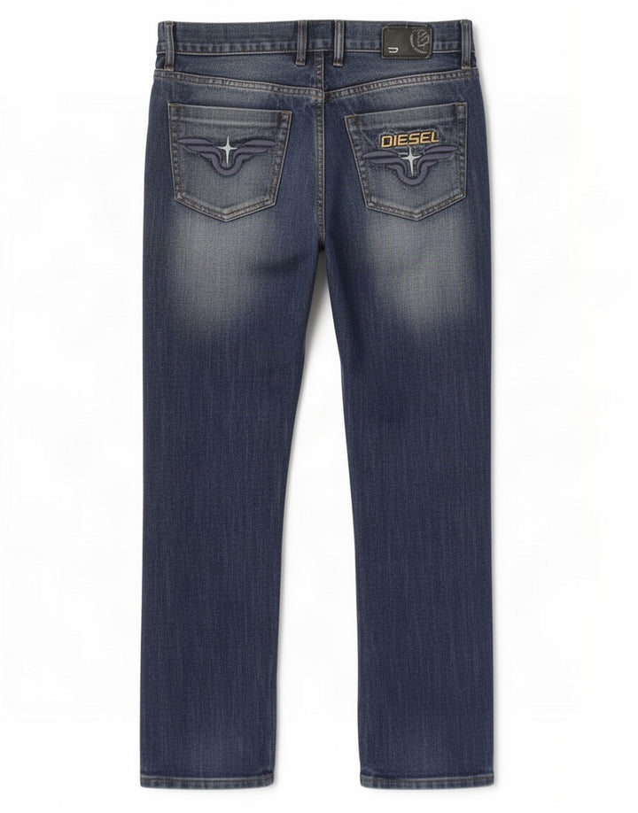 Jeans dritti da uomo Diesel W34 L34 cotone blu
