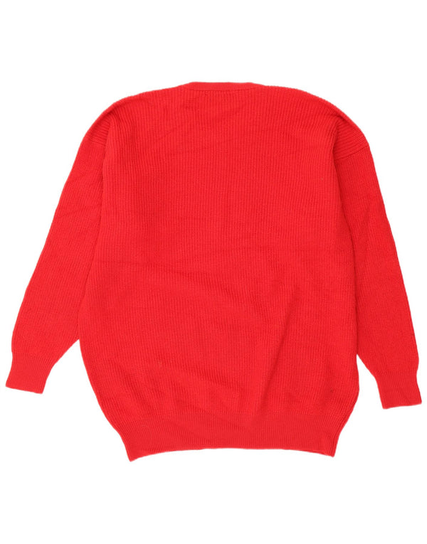Maglione maglione girocollo da uomo Pringle XL in lana d'agnello rossa
