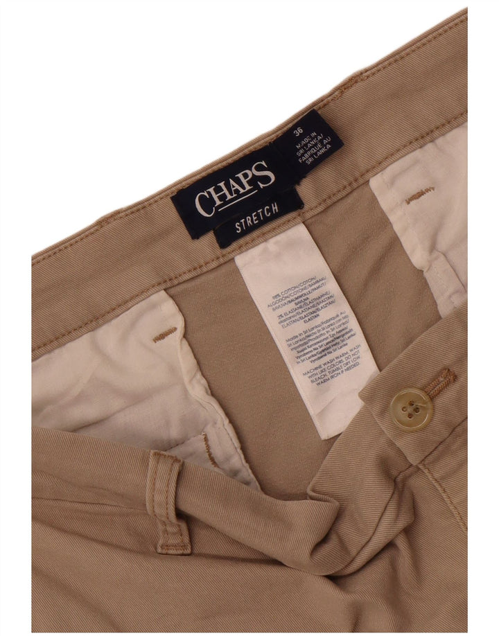 Pantaloncini chino da uomo Chaps W36 grandi in cotone beige