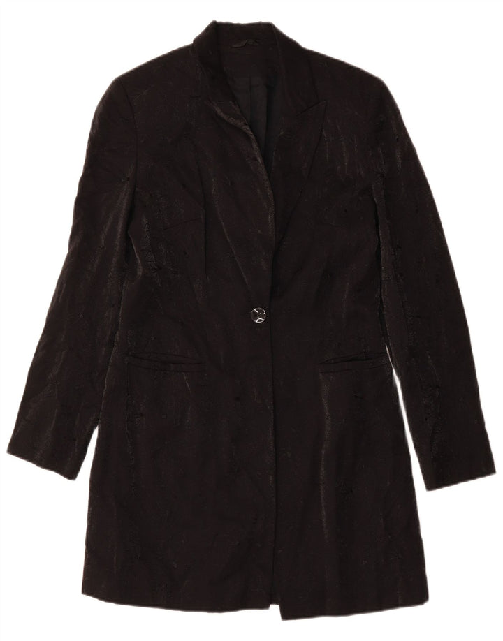 Soprabito da donna RICHARDS UK 10 piccolo in viscosa floreale nera