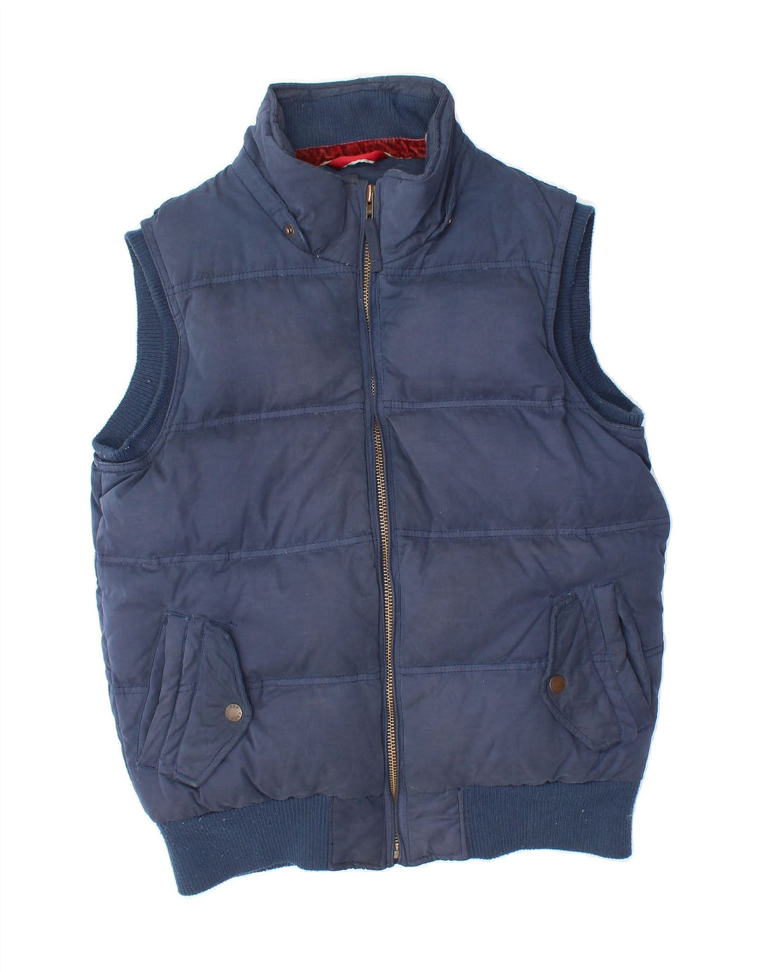 FAT FACE Womens Padded Gilet UK 12 Medium Navy Blue Cotton Vintage Fat Face and Second-Hand Fat Face from Messina Hembry 