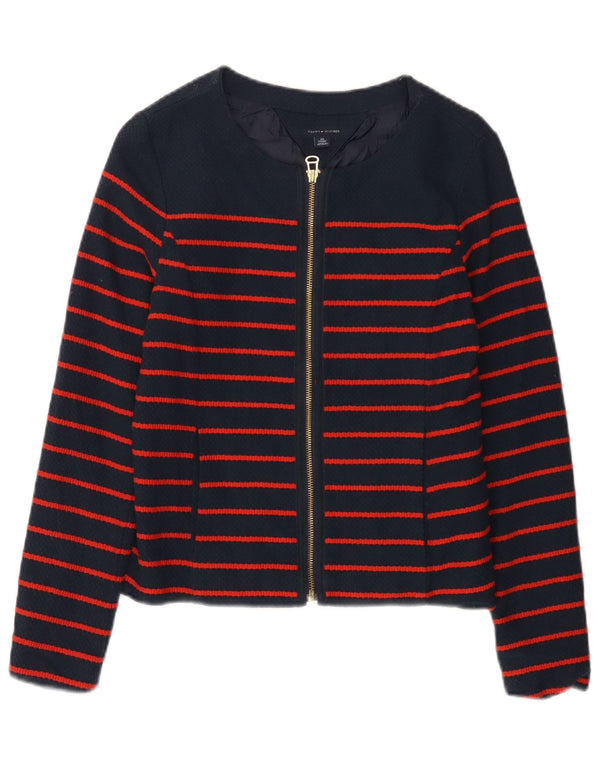 Giacca bomber da donna Tommy Hilfiger UK 6 XS blu navy a righe