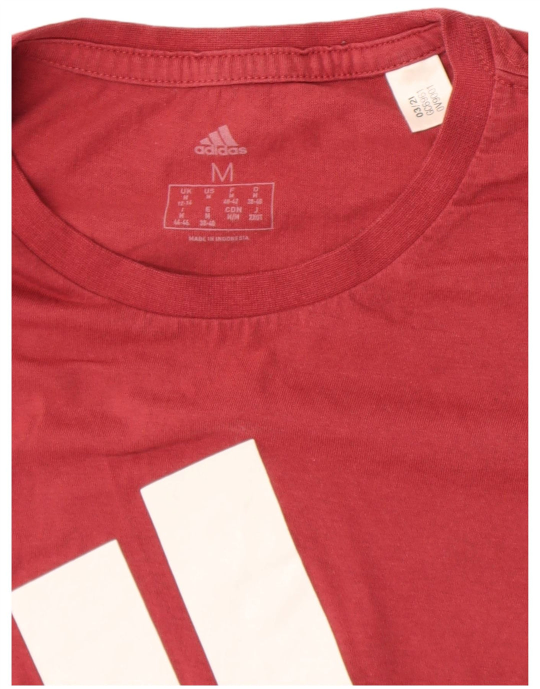 T-shirt grafica da donna Adidas Top UK 12/14 media rossa