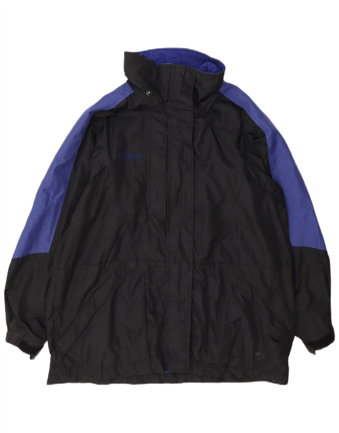 Giacca antipioggia grafica da donna Columbia UK 18 XL Black Colourblock