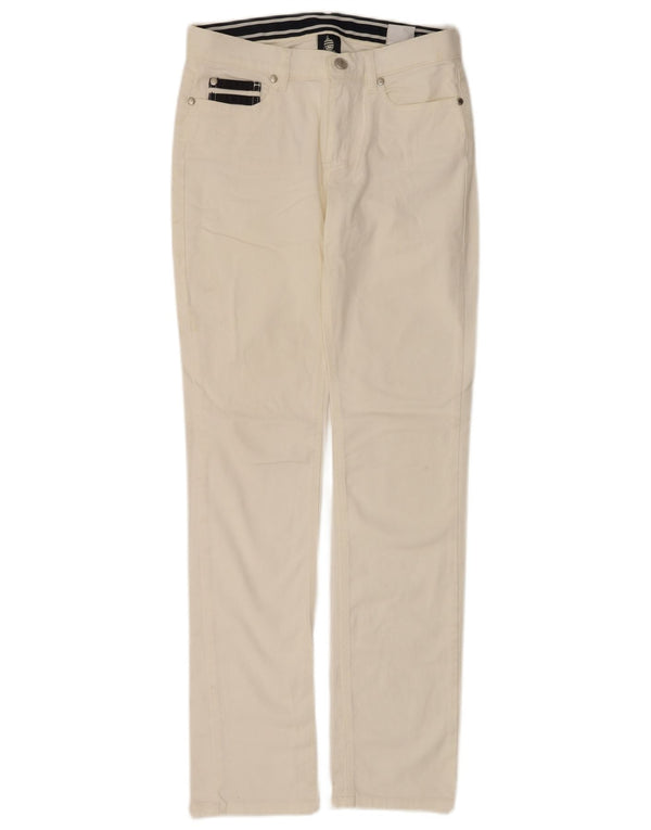 Pantaloni casual dritti da donna Marina Yachting W26 L30 cotone bianco