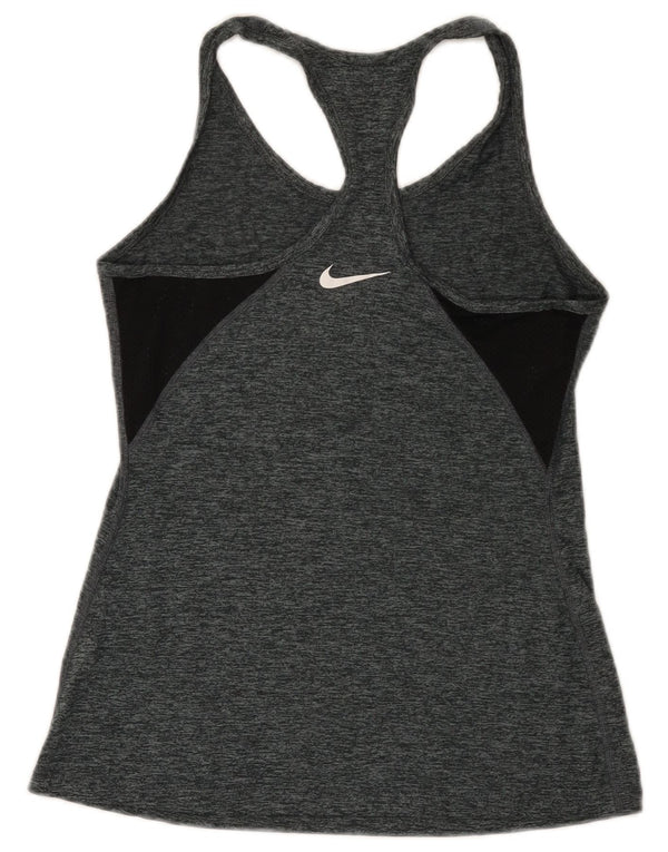Canotta Nike Dri Fit da donna UK 8 Small Poliestere chiazzato grigio