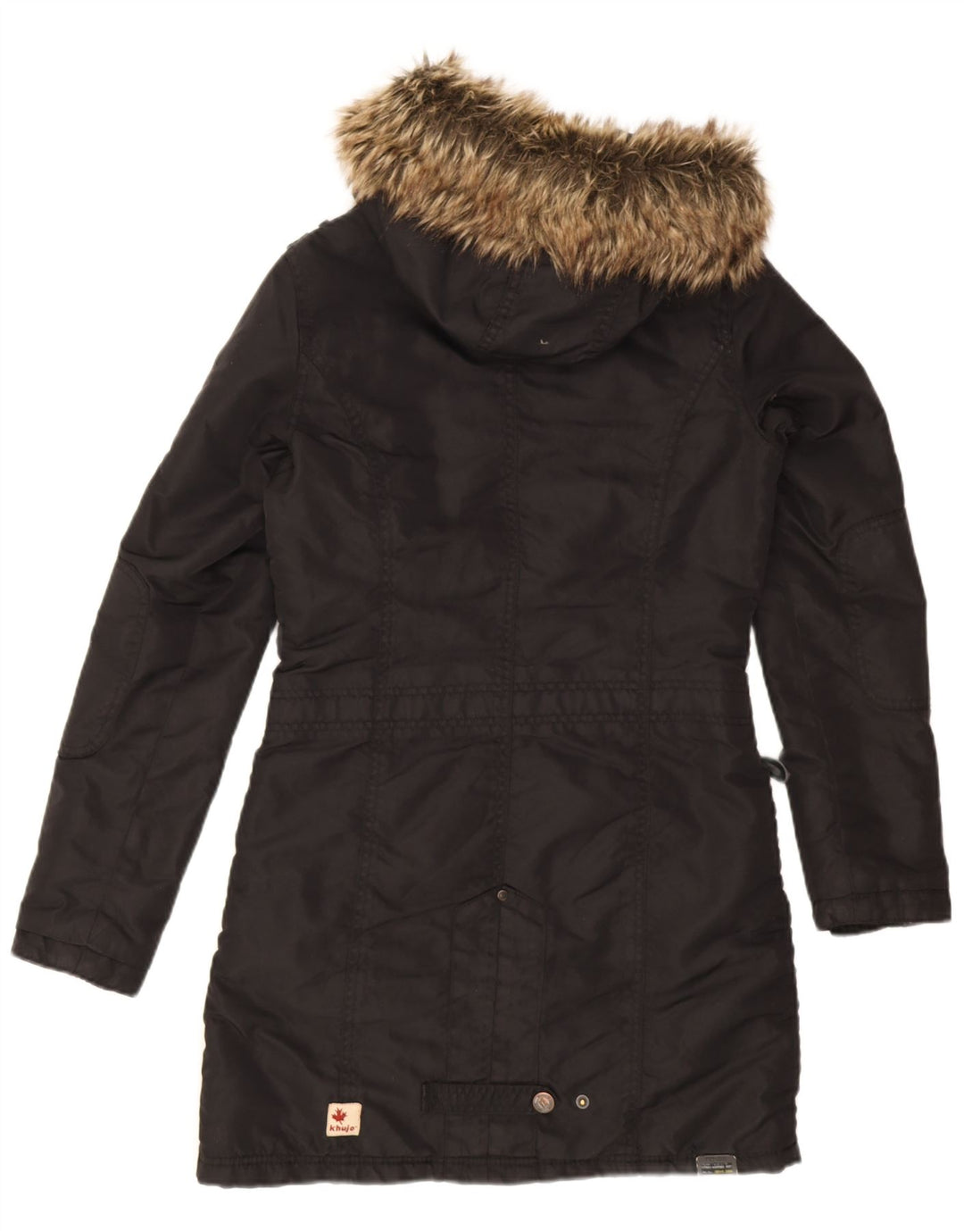 Giacca parka con cappuccio da donna KHUJO UK 10 piccola nera