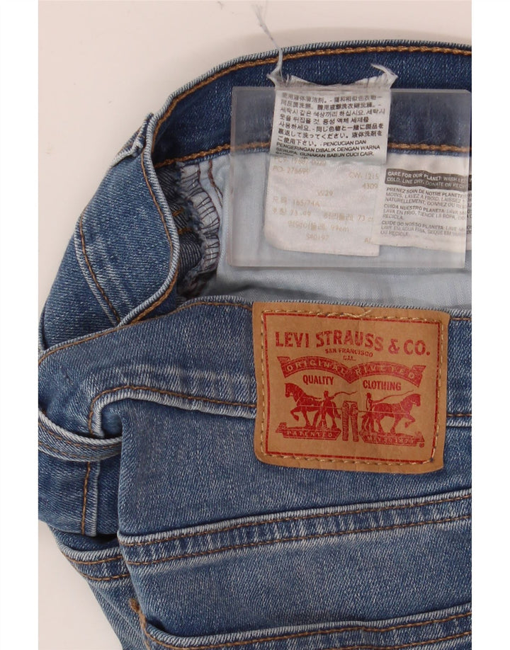 Pantaloncini di jeans da donna Levi's W29 in cotone blu medio