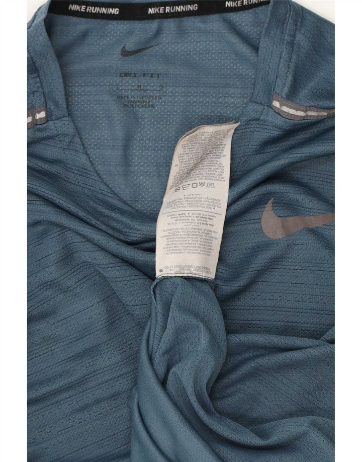 T-shirt Nike Dri Fit da uomo, grande, in poliestere chiazzato blu