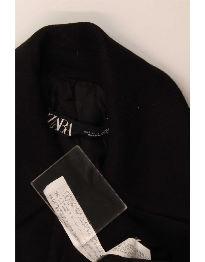Cappotto doppiopetto da donna Zara UK 10 piccolo in lana nera