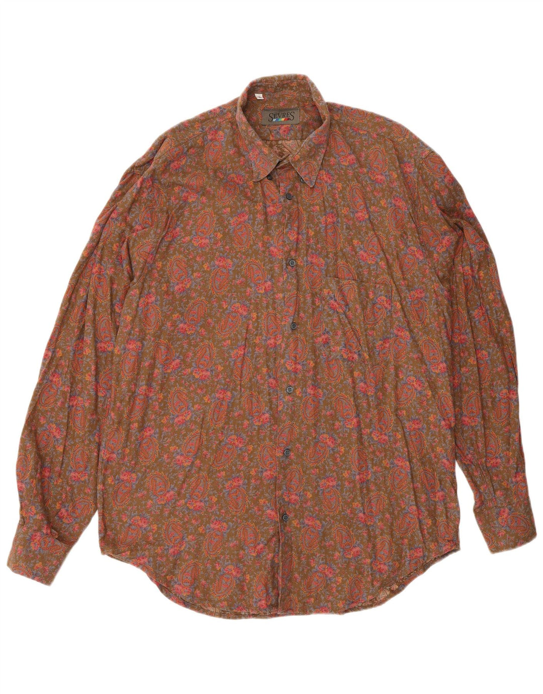 Camicia da uomo Sevres grande marrone Paisley