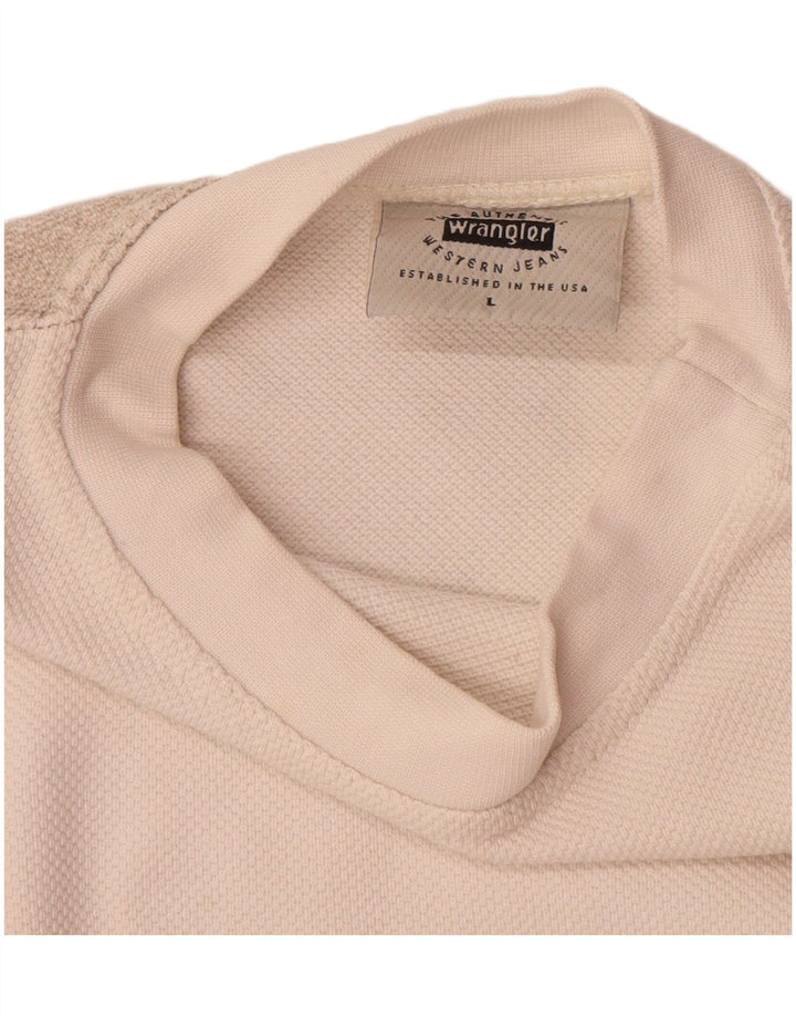 Top grafico da uomo Wrangler a maniche lunghe, grande, bianco
