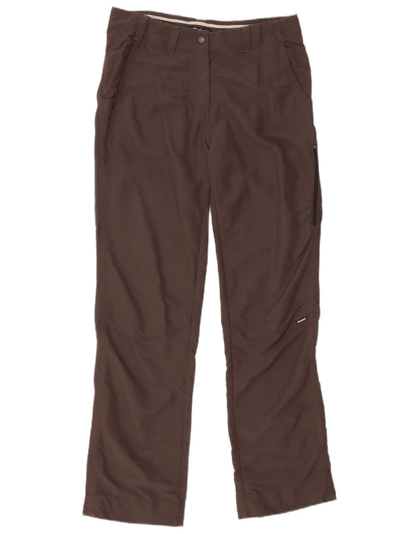 Pantaloni da trekking dritti da donna ROHAN UK 10 Small W30 L31 Marrone Poliammide