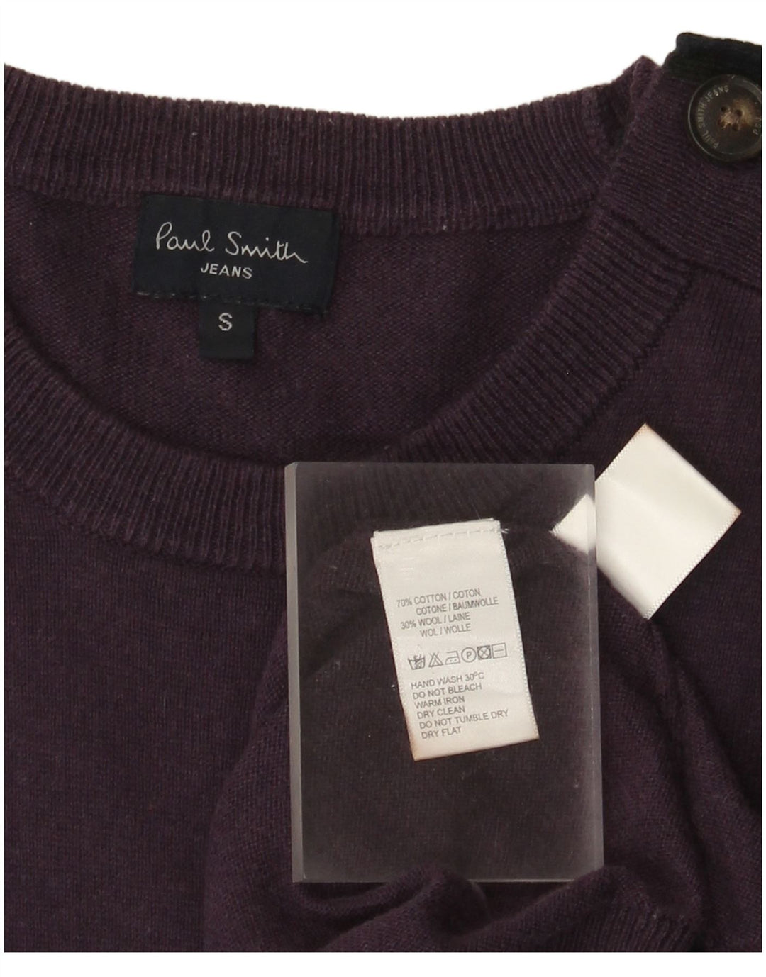 Maglione maglione girocollo da uomo Paul Smith piccolo cotone viola