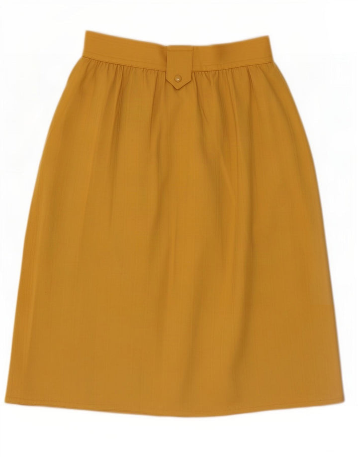 Gonna a trapezio vintage da donna piccola W26 gialla