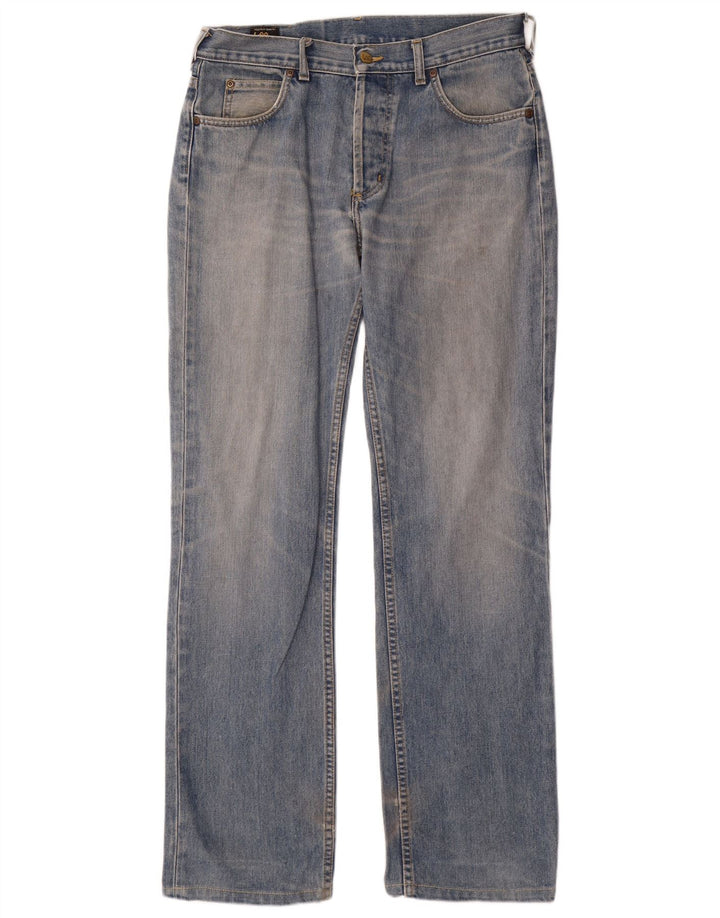 Jeans dritti con grafica da uomo LEE W32 L33 in cotone blu