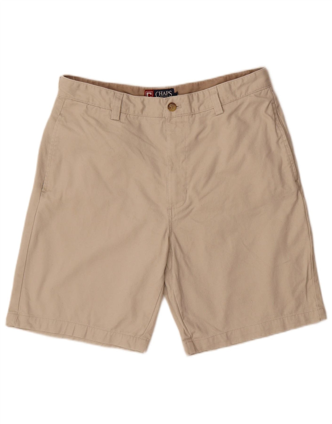 Pantaloncini chino da uomo Chaps W34 grandi in cotone beige