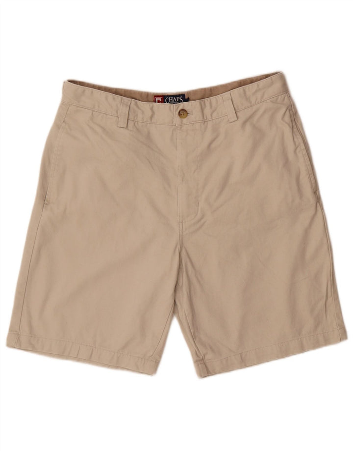 Pantaloncini chino da uomo Chaps W34 grandi in cotone beige
