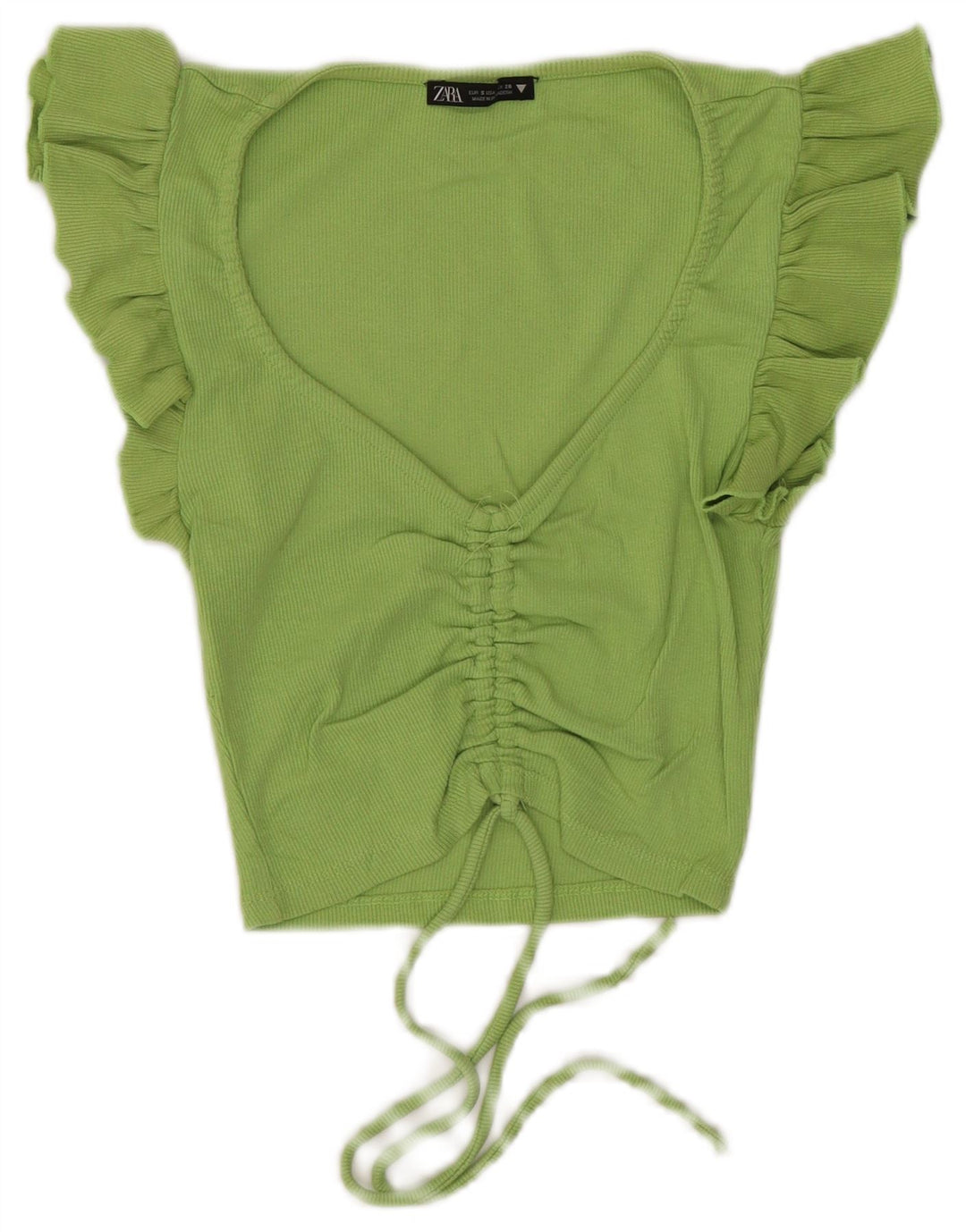 Top corto in camicetta corta da donna Zara UK 8 piccolo verde