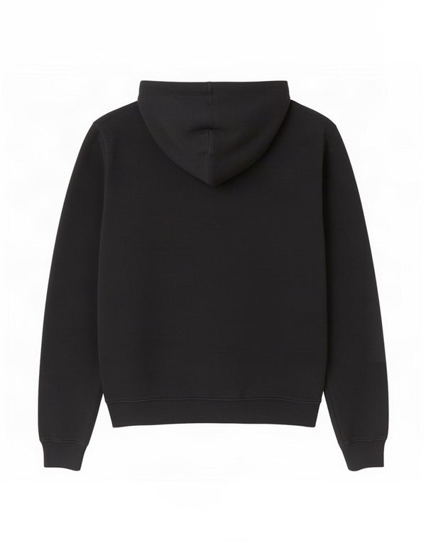 Maglione con cappuccio e zip grafica da uomo Tommy Hilfiger in cotone nero medio