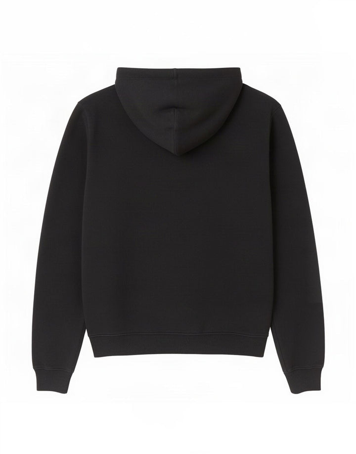 Maglione con cappuccio e zip grafica da uomo Tommy Hilfiger in cotone nero medio