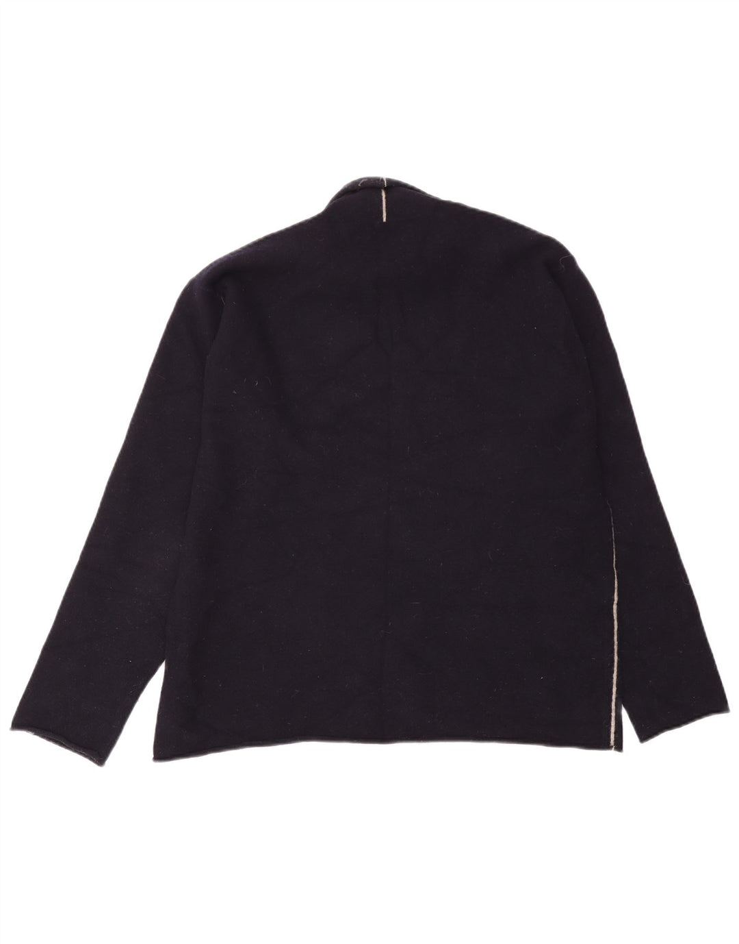 Maglione maglione collo alto da donna White Stuff UK 16 grande lana blu navy