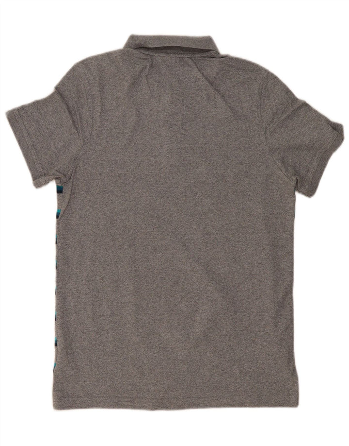 Polo grafica da uomo Canterbury piccola in cotone a righe grigie