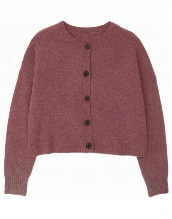 Maglione cardigan da donna Whistler UK 16 grande lana viola
