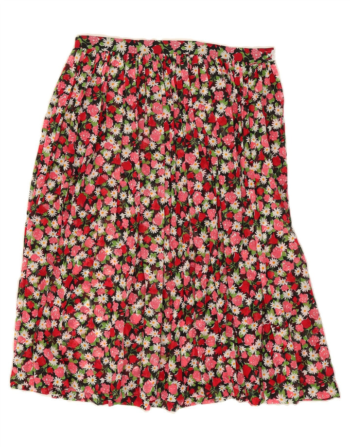VINTAGE Womens A-Line Skirt W34 Large Multicoloured Floral Vintage Vintage and Second-Hand Vintage from Messina Hembry 