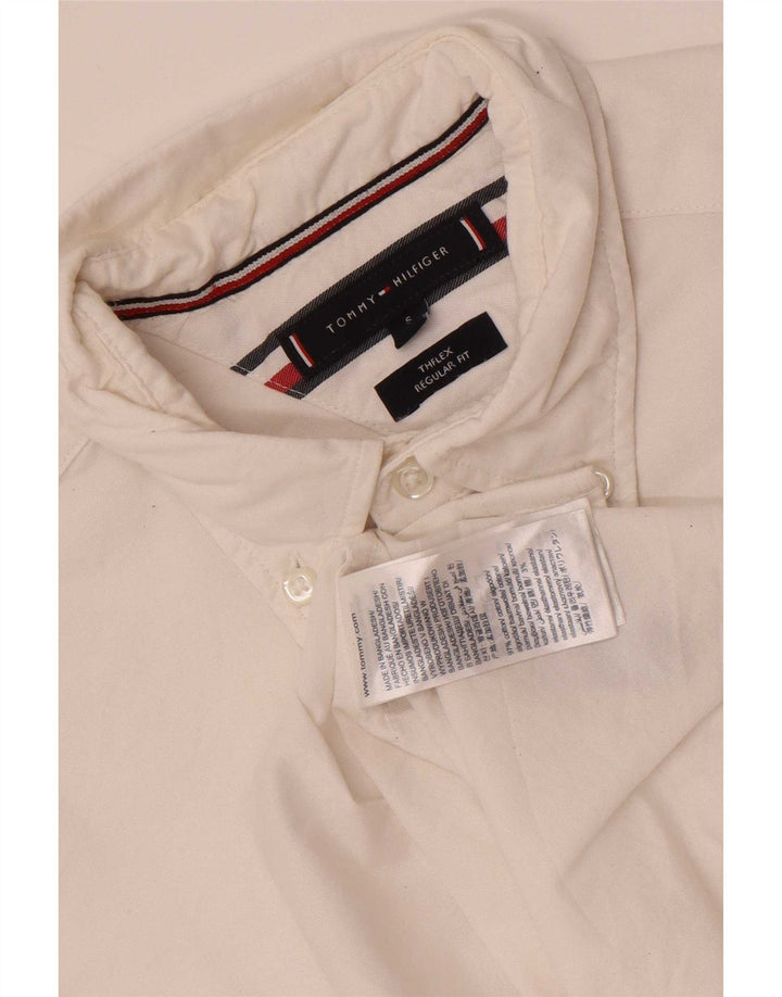 Camicia da uomo Regular Fit Tommy Hilfiger Small in cotone bianco