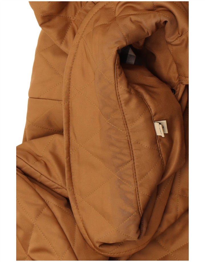 Giacca trapuntata da donna Burberry UK 16 grande cotone beige