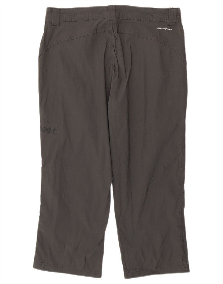 Pantaloni capri cargo dritti da donna EDDIE BAUER US 4 Small W30 L21 Grigio