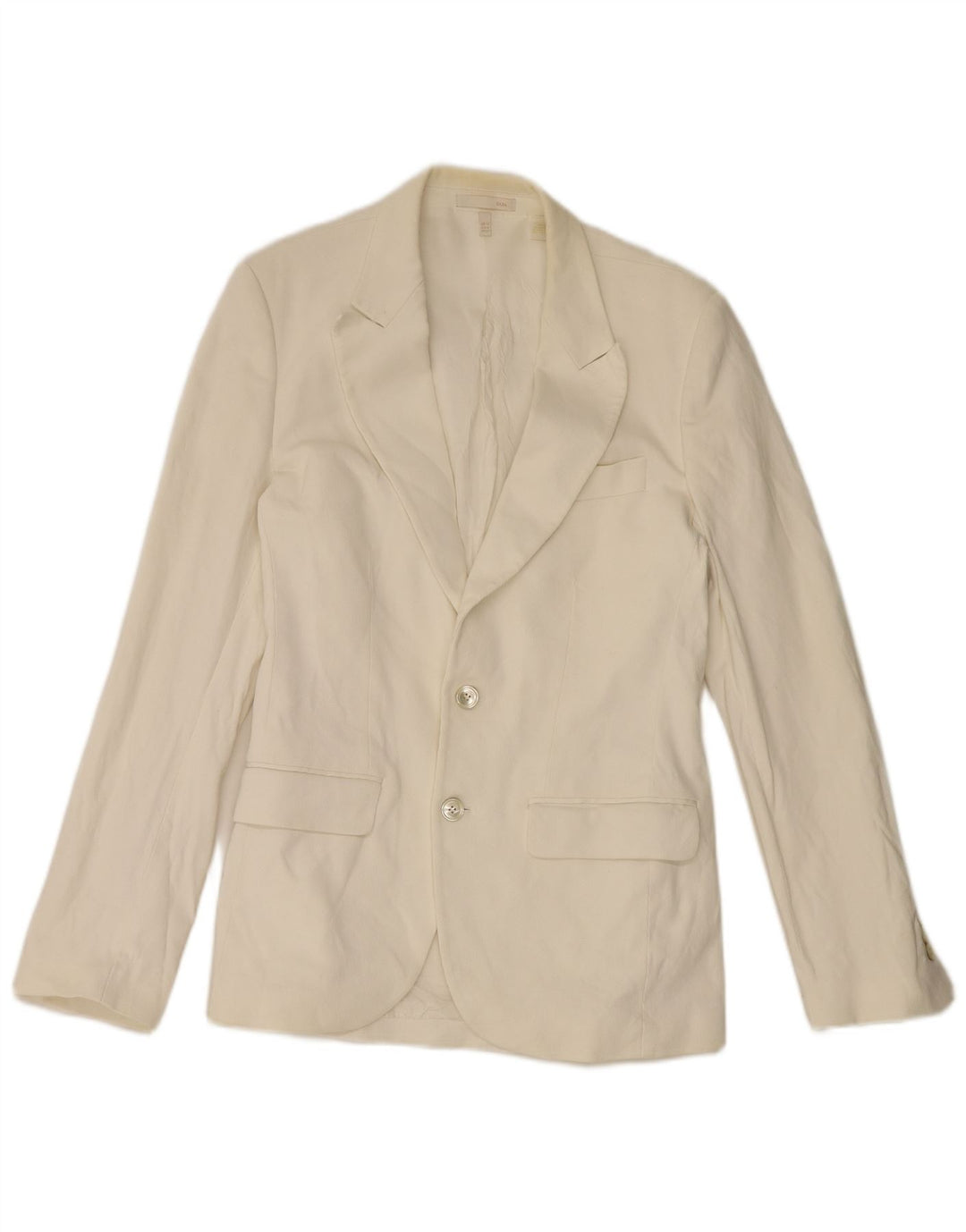 Giacca blazer a 2 bottoni da uomo Zara EU 50 cotone bianco medio