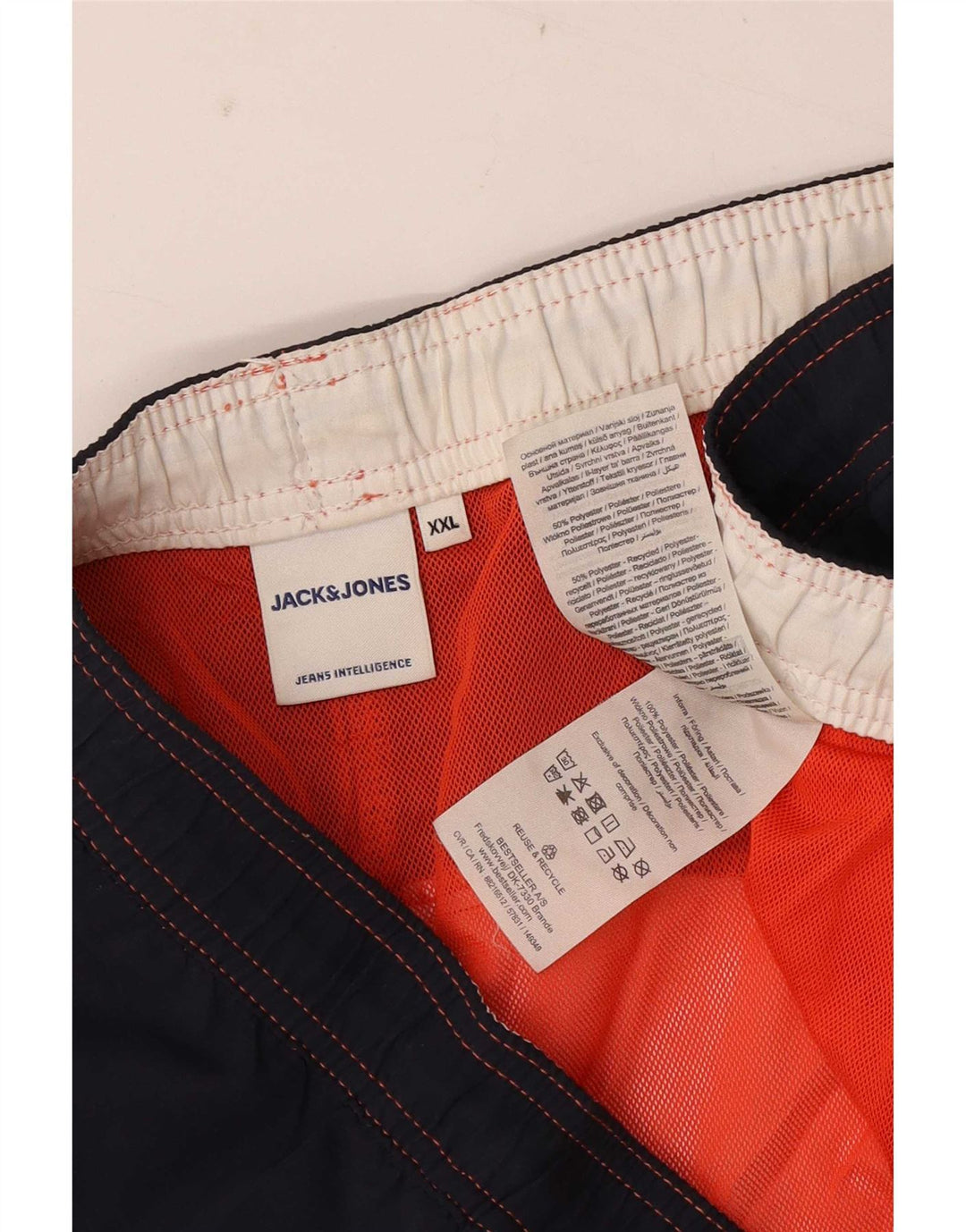 Pantaloncini da bagno da uomo Jack & Jones 2XL Poliestere a righe multicolore